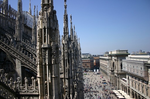 Duomo cathedral and galleria vittorio in milan